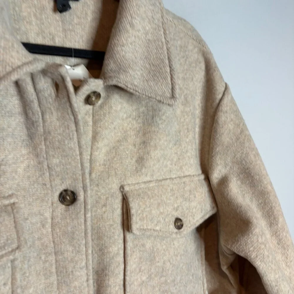 NWT Banana Republic oatmeal cream shacket jacket